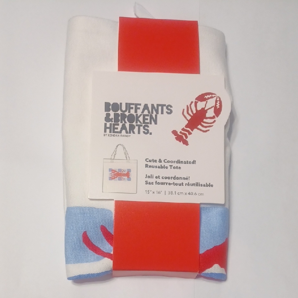 Reusable Tote Lobster Pattern NWT